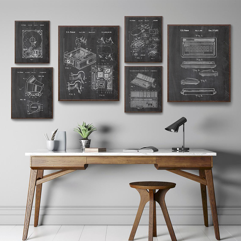 6 szt. Zestaw vintage'owych pl – Office Tech Room recenzja i cena